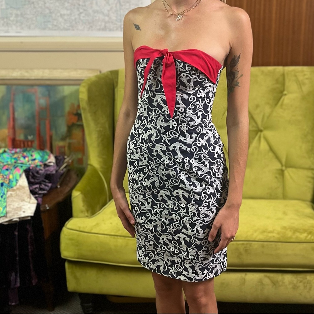 Vintage Betsey Johnson Nautical Dress Size 0